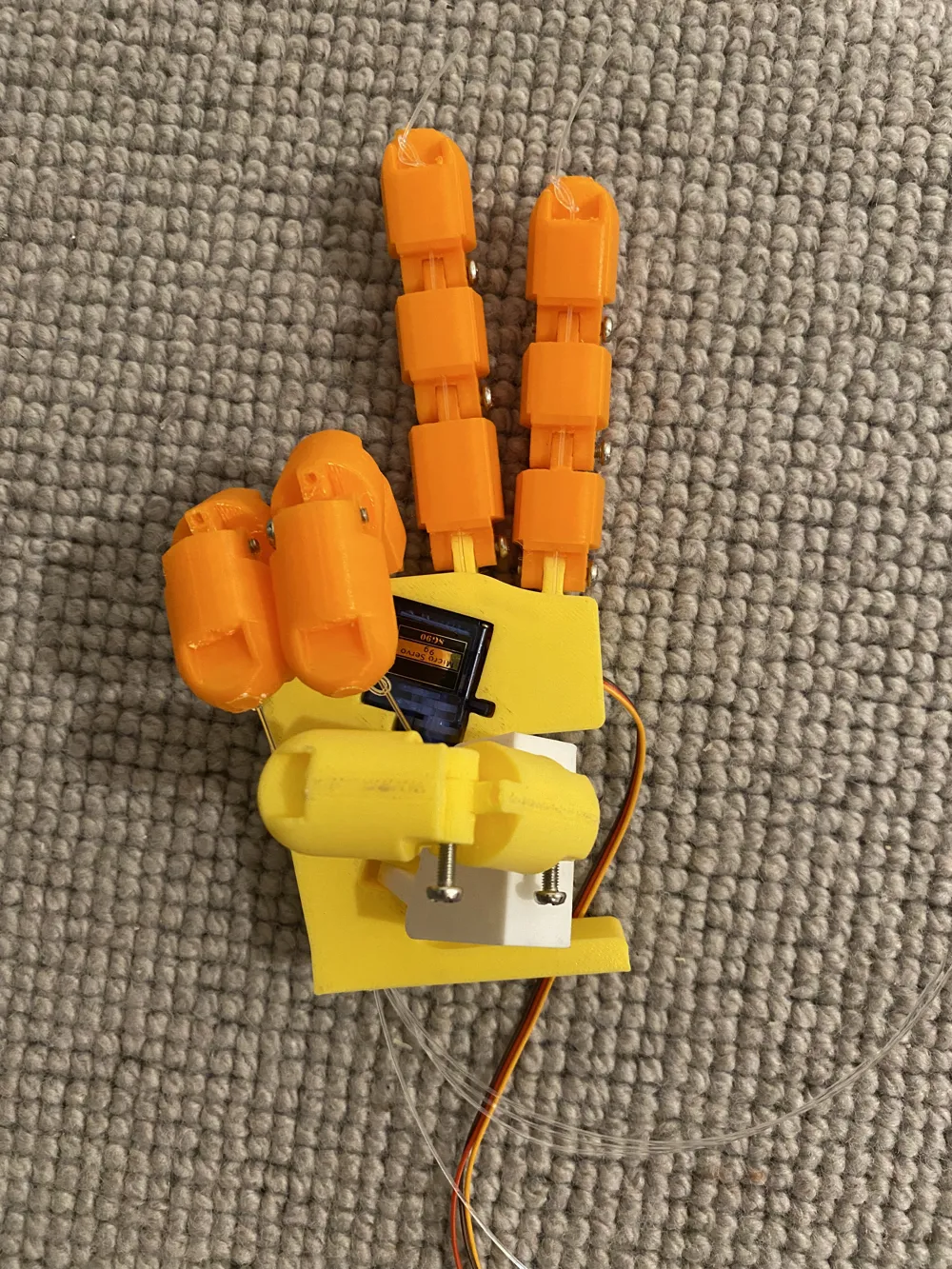 Robotic Working Hand Prototype 1 by OaksMakerWorld: Download Free 3D Models