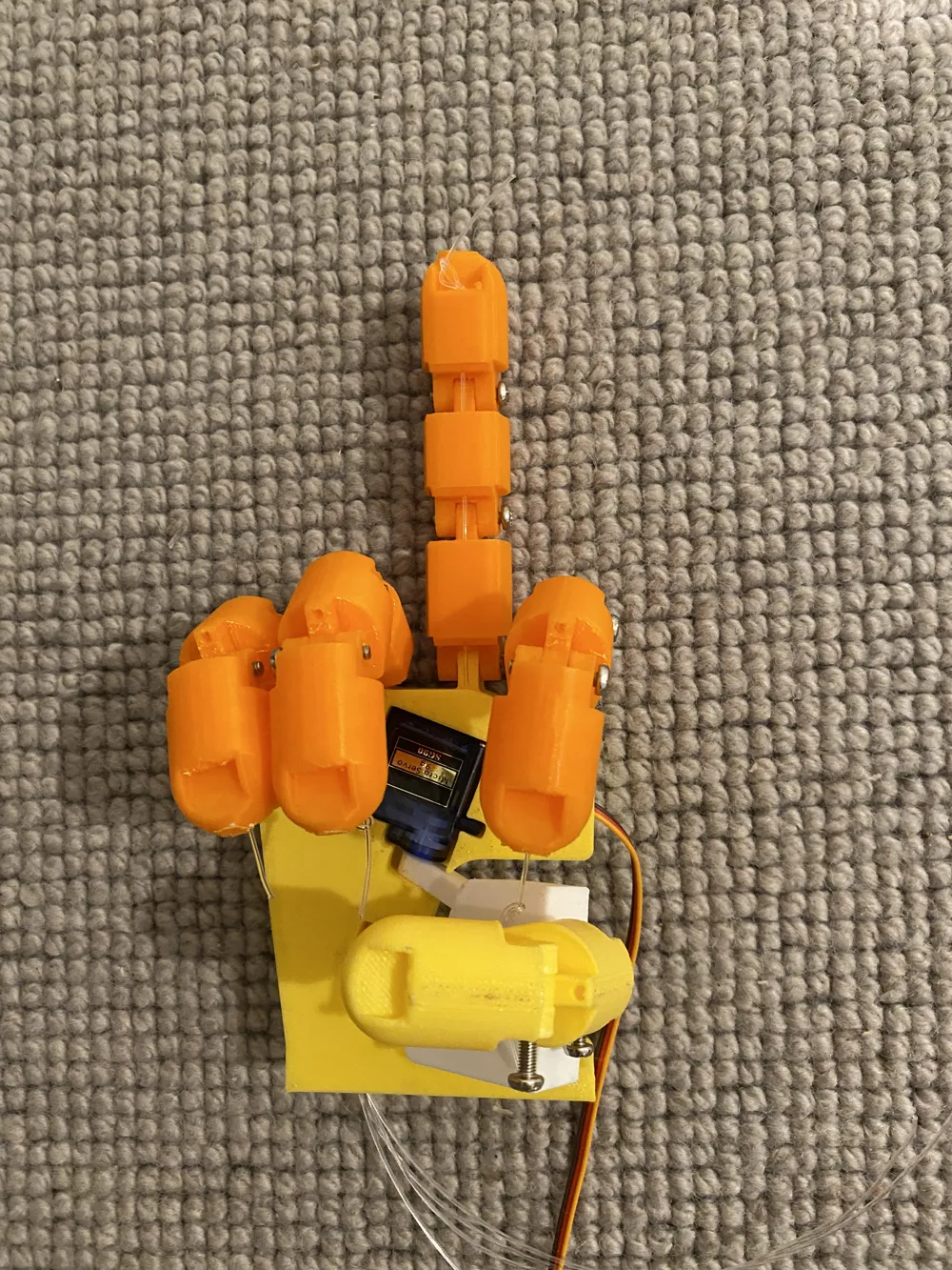 Robotic Working Hand Prototype 1 by OaksMakerWorld: Download Free 3D Models