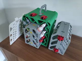 Paintbottle carrier for long type paint bottles
