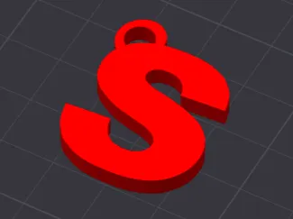 Letter "S" keychain **5 minutes print time**