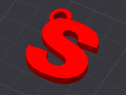 Letter "S" keychain **5 minutes print time**