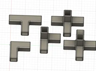 Profile connector 1cm x 1cm / Łączniki narożne 
