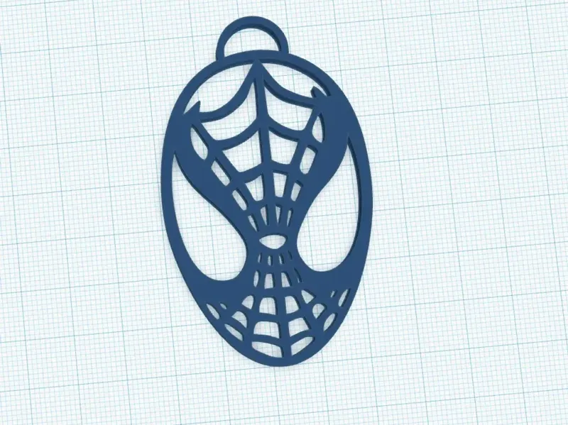 Spiderman Face Mask Keychain Spider-man