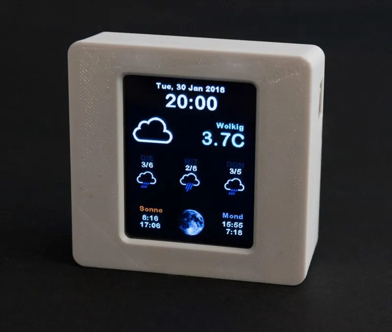 Larger Case for Adafruit ESP8266 Weather Station