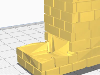 A dilapidated dice tower