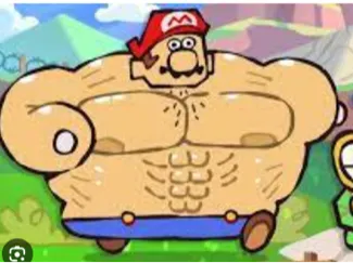 Buff Mario key chain