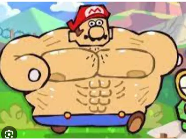 Buff Mario key chain