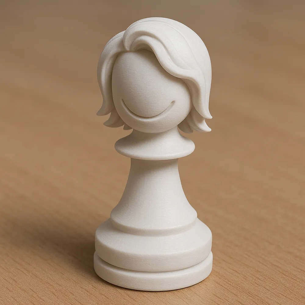 Custom 3D-Printed Smiling Pawn Chess Piece by CraftitectMakerWorld ...