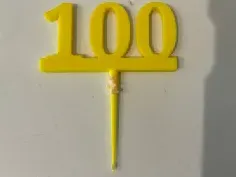 100 cake topper