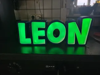 Namenslampe Leon