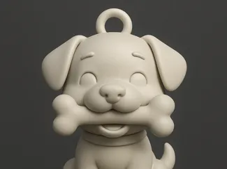 Puppy keychain