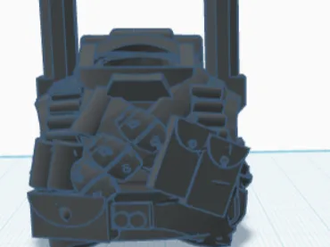 heavy sci-fi torso with backpack