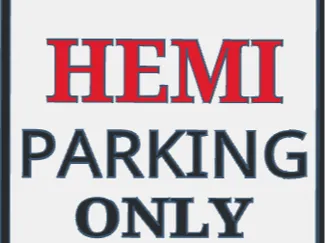 Dodge Challenger Parking Sign