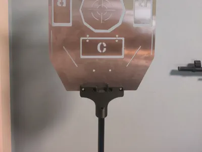 Steel Target Half Body Target Bracket Interface