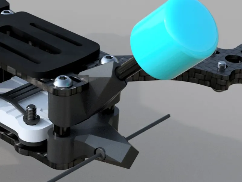 TBS Source One v5 VTX and ELRS antenna Mount