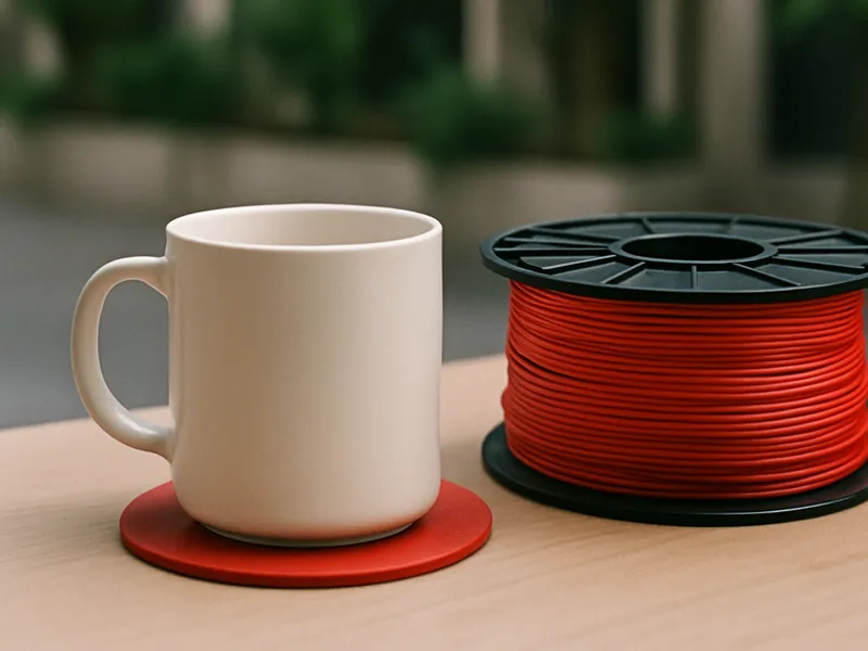 Posavasos con forma de bobina de filamento