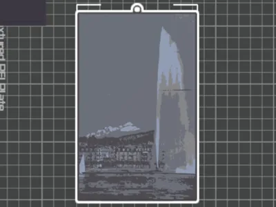 Hueforge Geneva Lake wall mount
