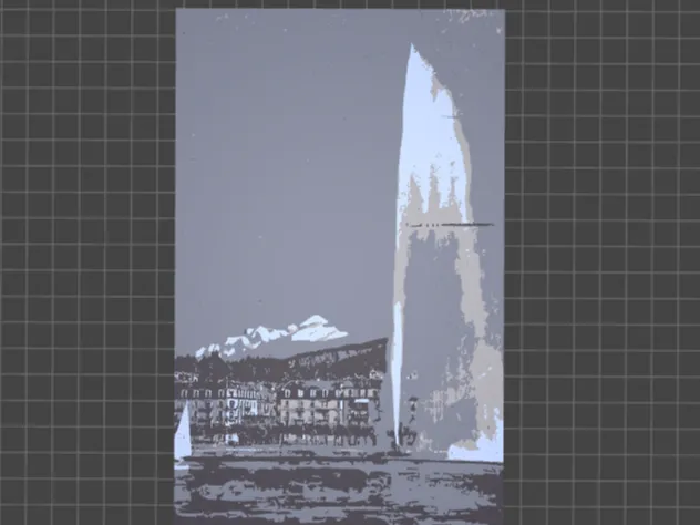 Hueforge lac de Genève / Geneva Lake sans support