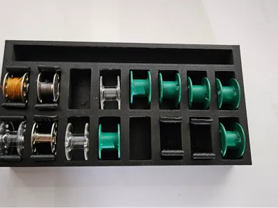 Box for Storing Sewing Machine Bobbins with name