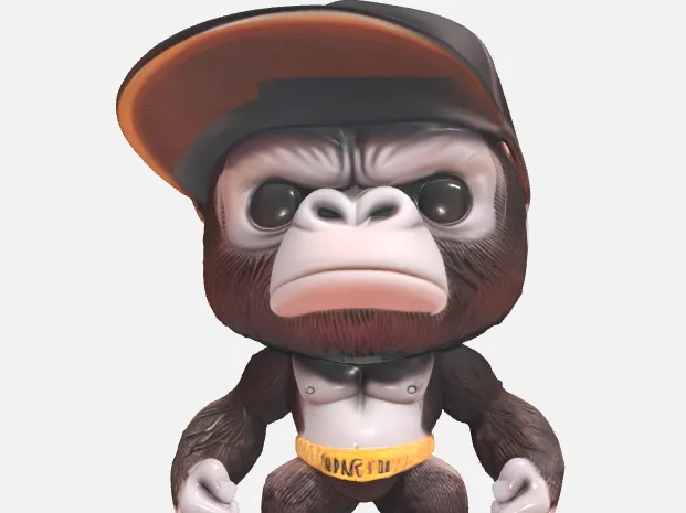 baby gorille avec une casquette