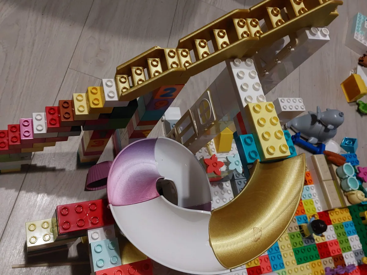 Duplo brick style, compatible slide and stairs - Free 3D Print Model ...