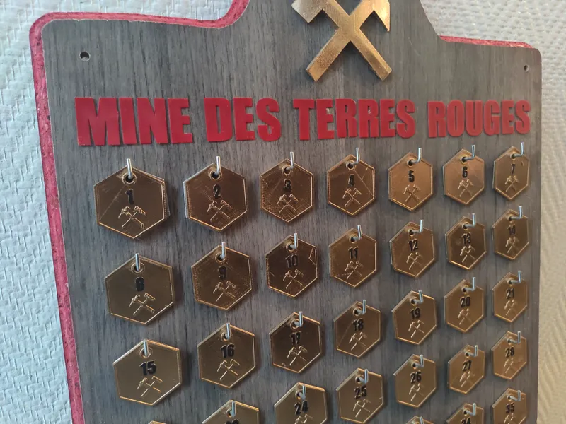 Jeton de mine (presence au fond) porte clé