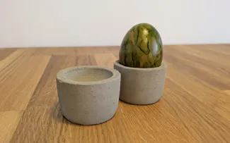 Concrete mould for minimalistic egg cup / holder
