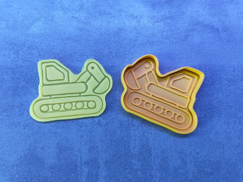 Children's excavator cookie cutter