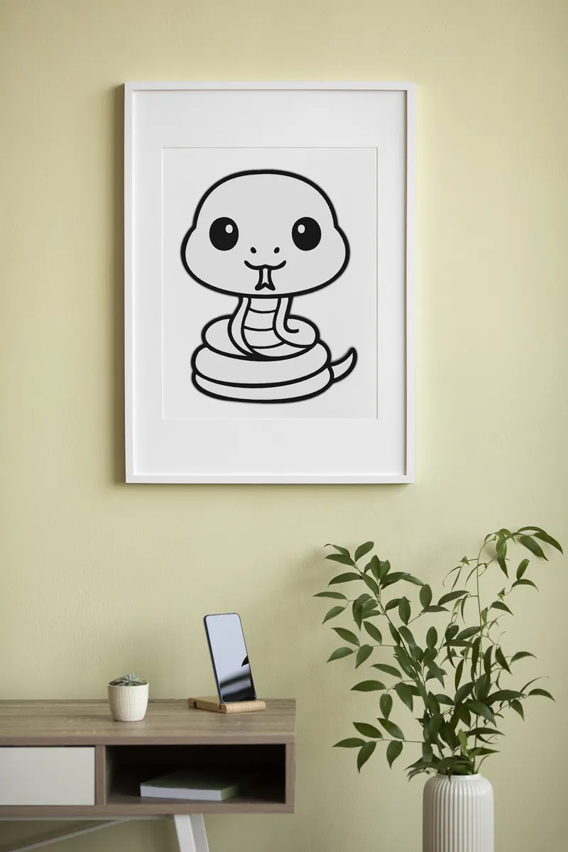 Cute Snake Wall Art