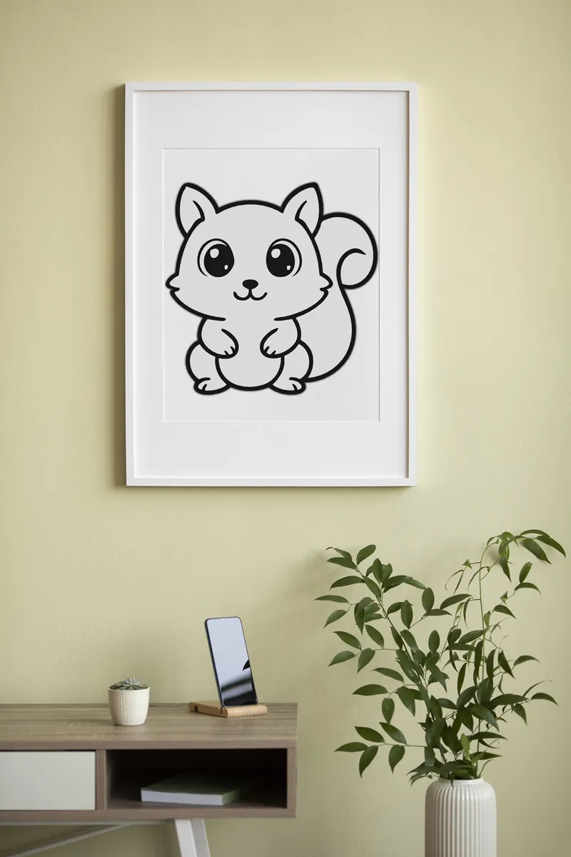 Cute Squirrel Wall Art