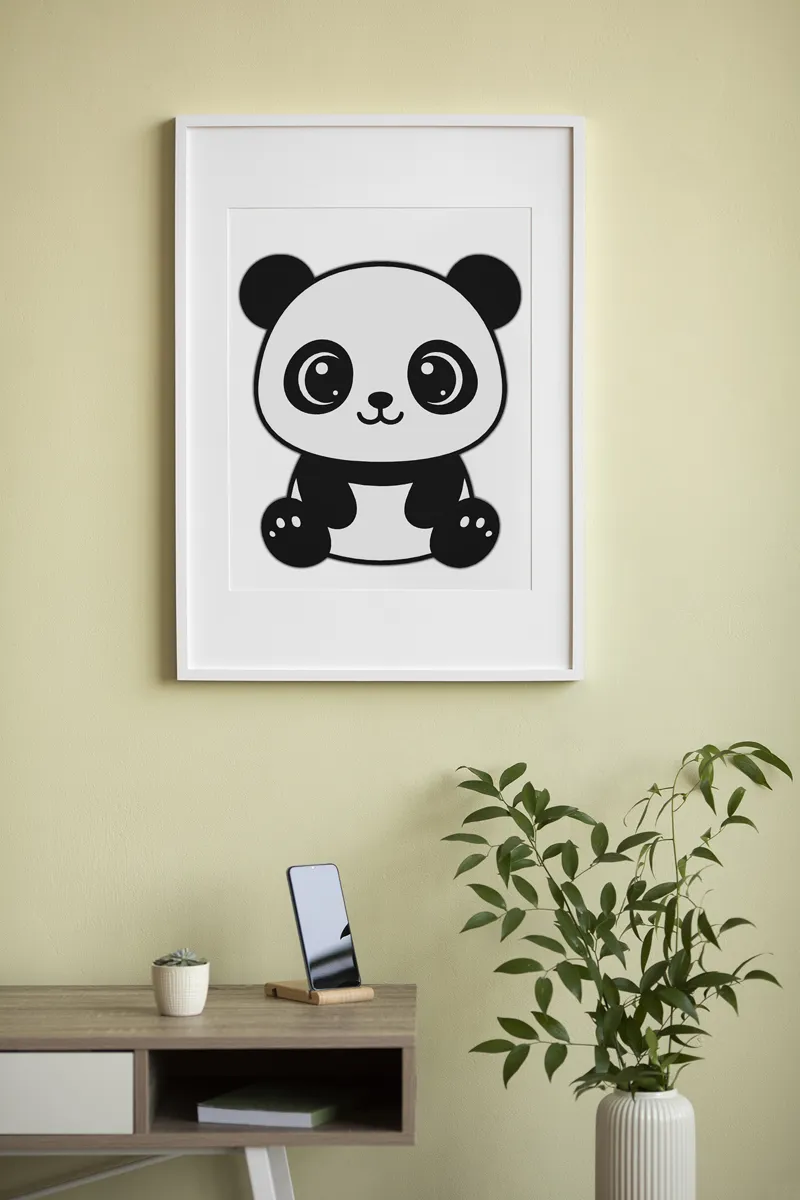 Cute Panda Wall Art