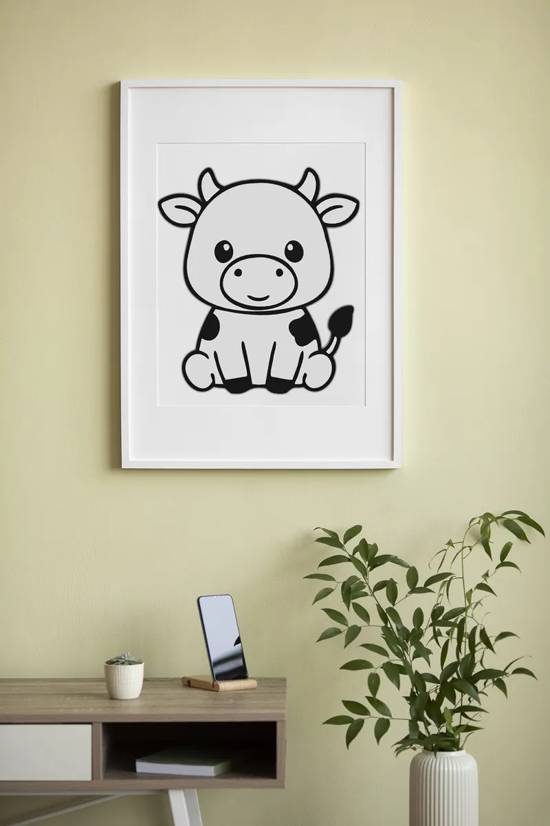 Cute Cow Wall Art