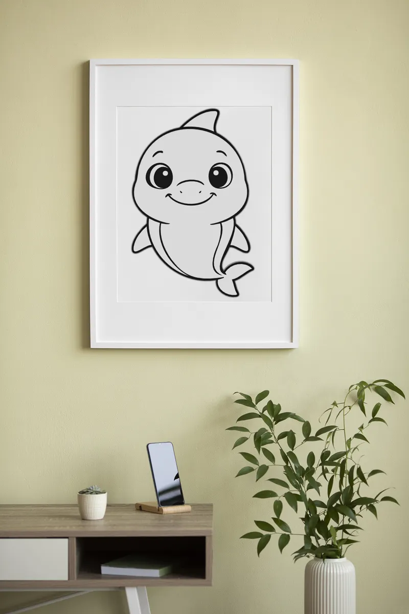Cute Shark Wall Art
