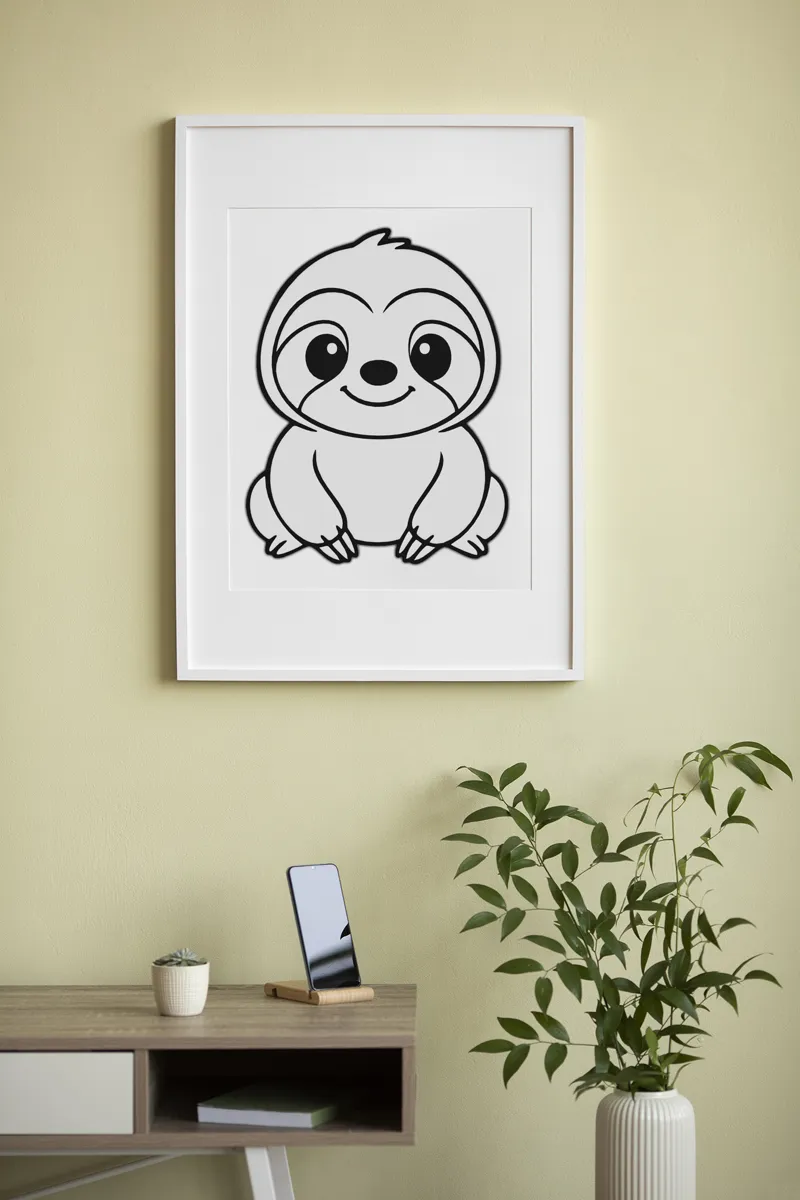 Cute Sloth Wall Art