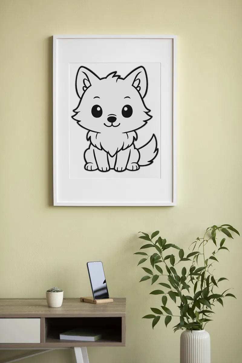 Cute Wolf Wall Art