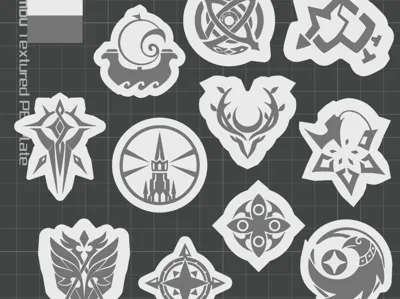 Genshin Impact "Song of the Empty Moon" 11 Faction Emblems