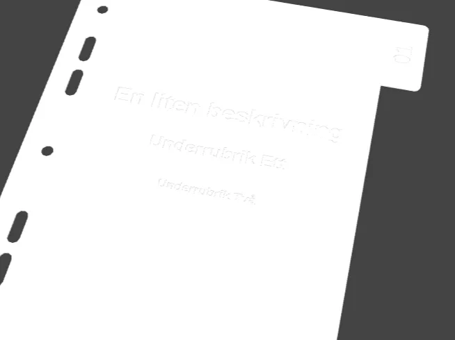 A5 pärmflikar med indenteradtext - FRO "Stabsreda"