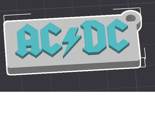 keychain AC DC breloczek