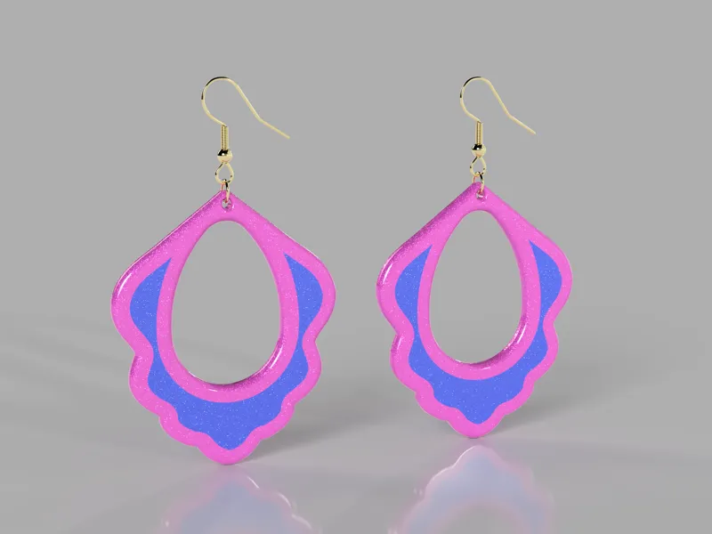 Modern Two-Tone Drop Earrings