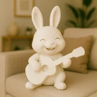 Figurine lapin joueur de guitare — photo 1