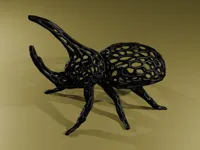 Scarabée rhinocéros style Voronoi — photo 1