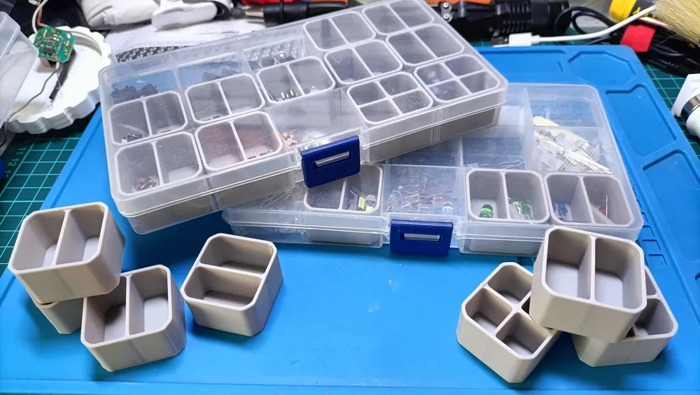 Modular Cube Inserts CUBIN –Modular Insert for 15 Compartment Box - Free 3D Print Model ...