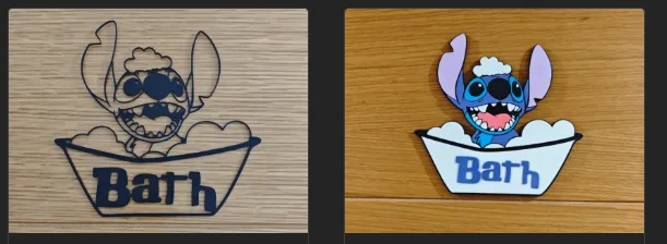 Stitch Vertical Wall Door Art - Art - PLA - 3D printed product - фото 24