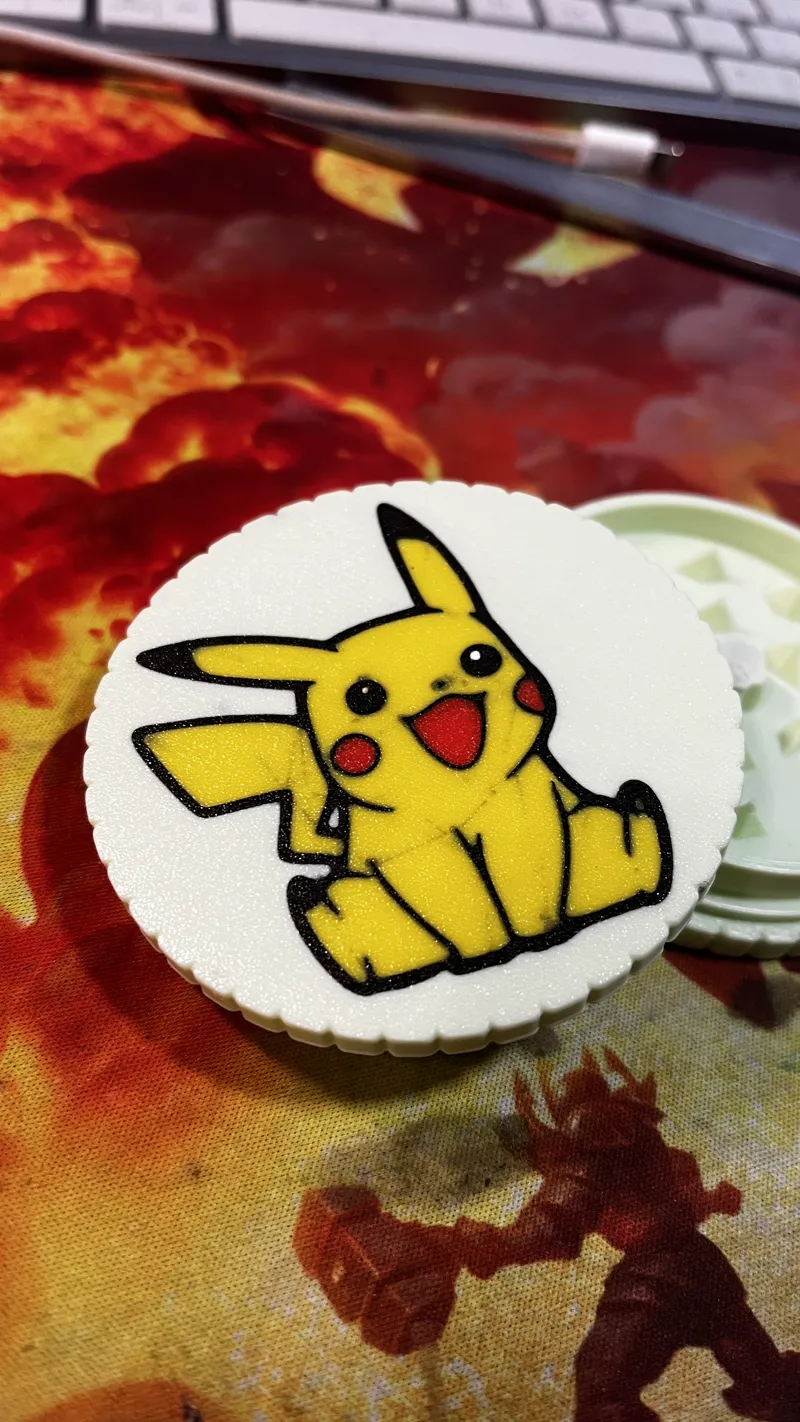 Pokémon-Inspired herb Grinder Magnetic Closure