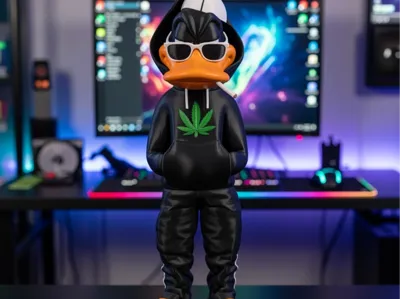 Urban Daffy Duck V3 Blacked-Out Stoned Edition - Free 3D Print