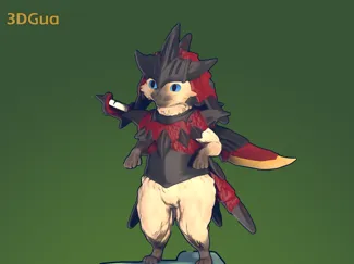 Monster Hunter Palico Rathalos Set