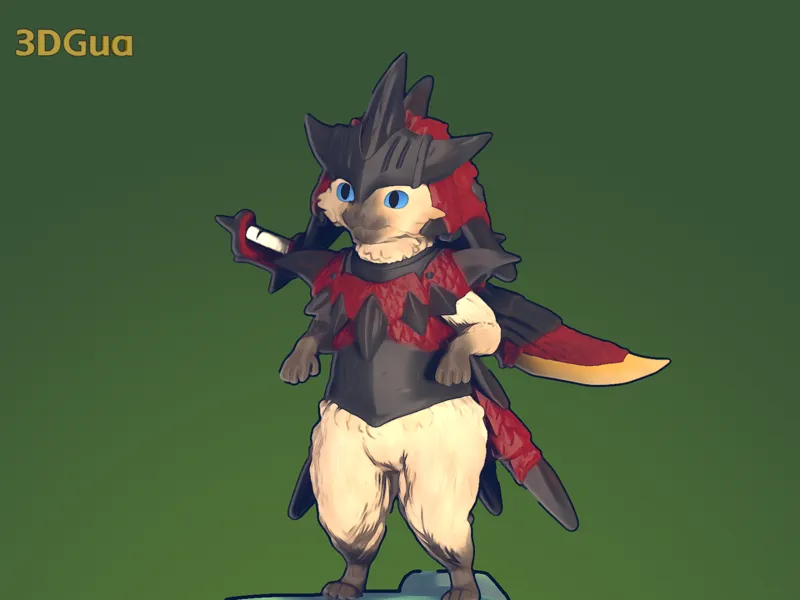 Monster Hunter Palico Rathalos Set