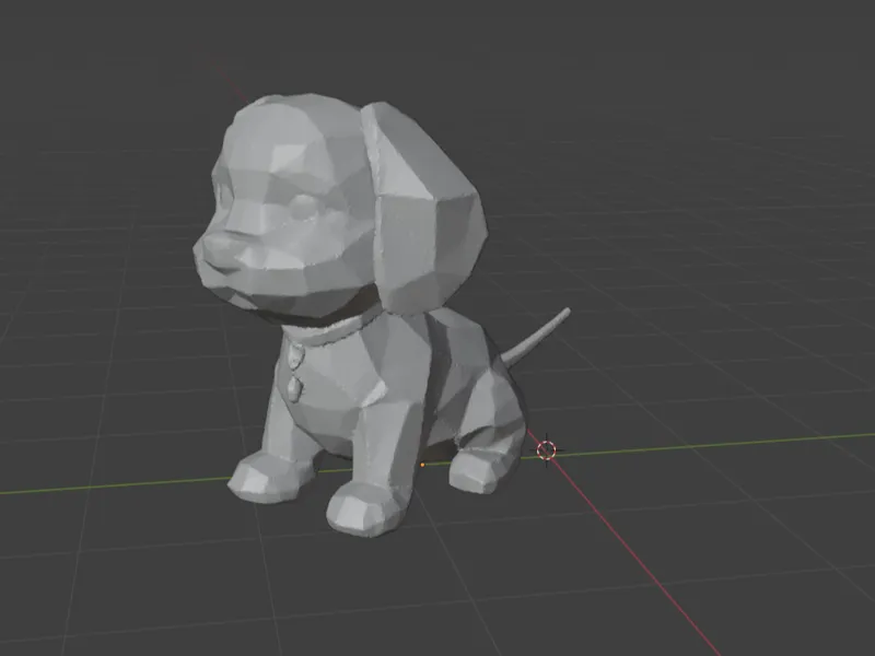 cute low poly dog