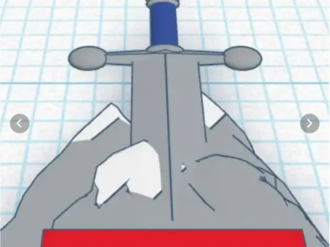 sword in the rock bookmark