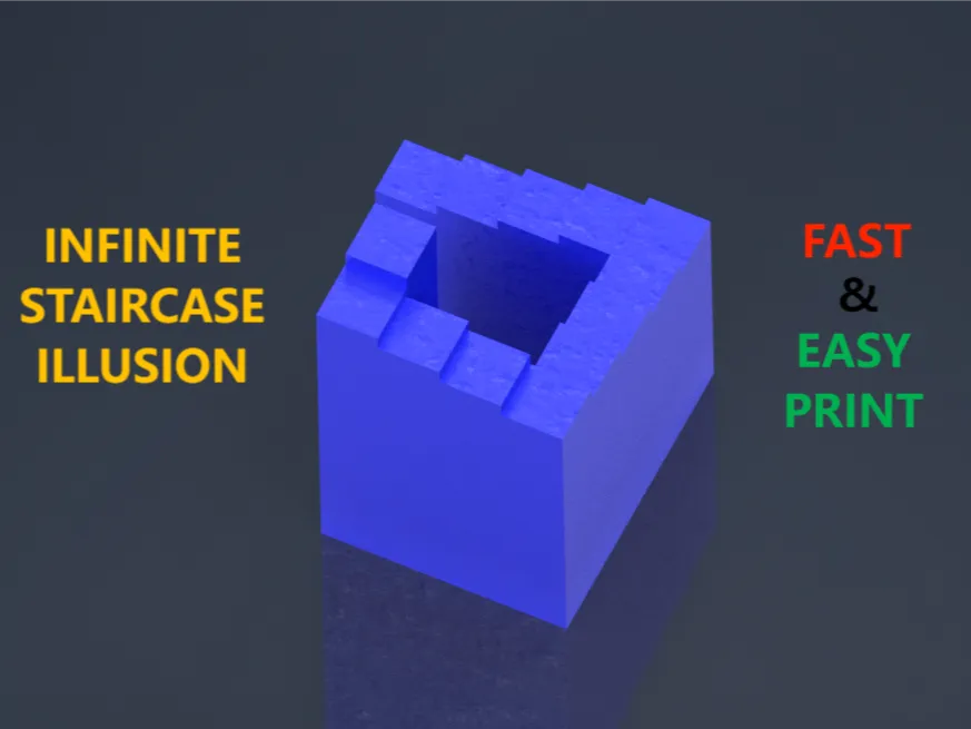Infinite Staircase Illusion Free 3d Print Model Makerworld